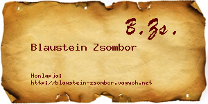 Blaustein Zsombor névjegykártya
